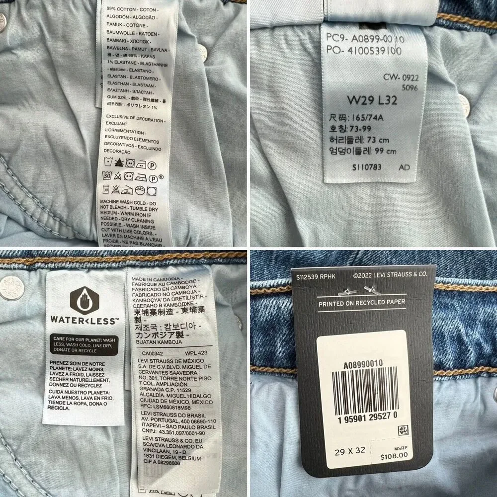 Levi's Premium 70s High Flare Distressed Jeans Blue 29